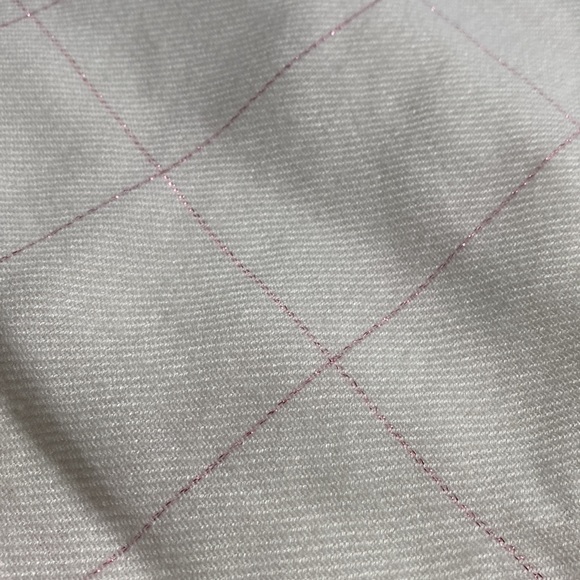Steve Madden Wide and Long Pink Check Scarf Wrap - Picture 7 of 10